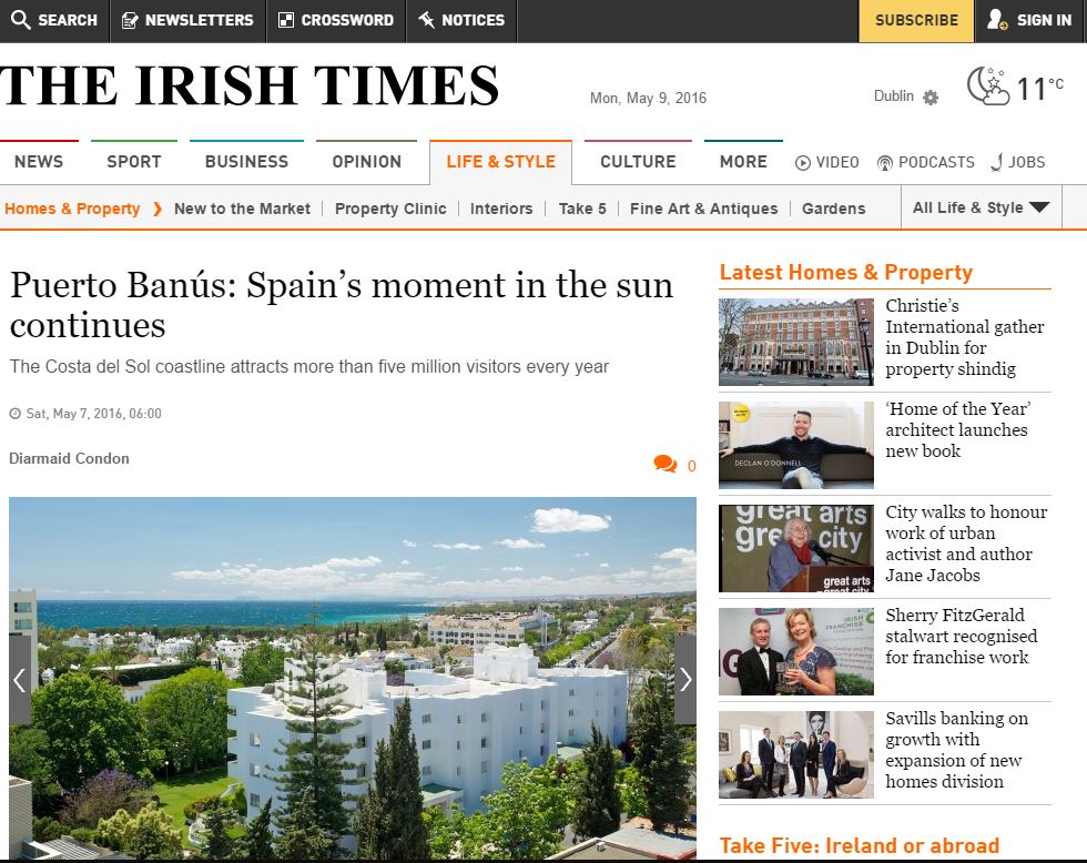 Irish Times Marbella Feature